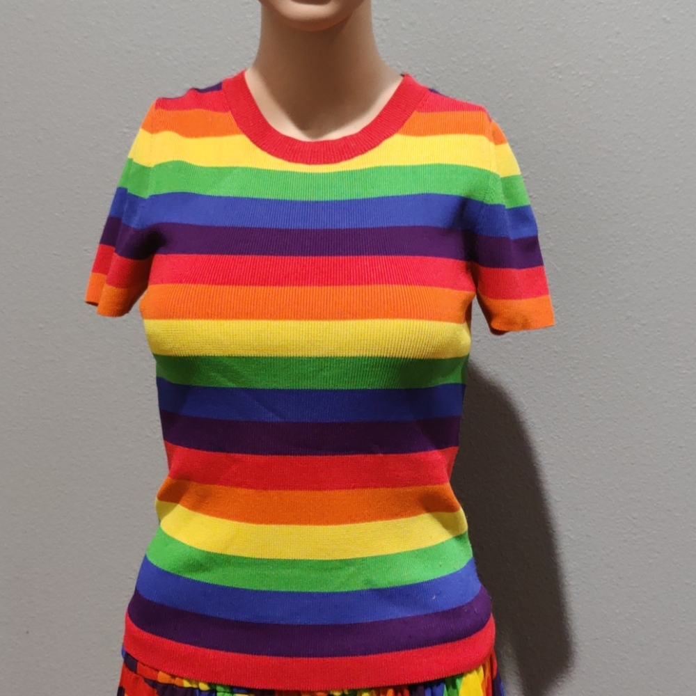 Authentic Michael kors elastic rainbow top